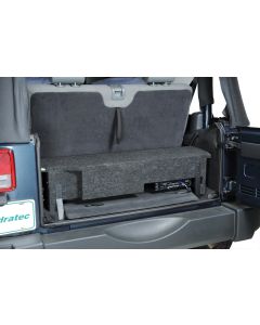 Quadratec  Custom Rear Subwoofer Kit with 10" Kicker CompVR Speaker & CXA400.1 Amp for 07-18 Jeep Wrangler JK