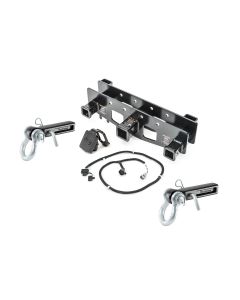 VersaHitch  2" Receiver Hitch with Wiring Kit, Jeep Logo Plug, 1.5" Receiver D-Ring Mounts & 3/4" D-Rings for 07-18 Jeep Wrangler JK