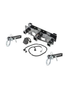 VersaHitch  2" Receiver Hitch with Wiring Kit, Jeep Logo Plug, 1.5" Receiver D-Ring Mounts & 3/4" D-Rings for 07-18 Jeep Wrangler JK
