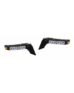 Quake LED QTE991 9.5" x 1.5" Fender Chop Kit w/ DRL Switchback Turn Signal & Amber Side Marker Light  for 18-20 Jeep Wrangler JL & Gladiator JT (Rubicon only)