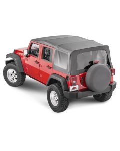 Crown Automotive RT11035T Replacement Soft Top with Tinted Windows for 07-09 Jeep Wrangler JK Unlimited