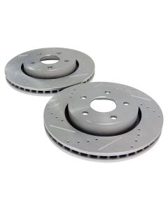 Crown Automotive  Drilled and Slotted Brake Rotor Set  for 05-10 Jeep Grand Cherokee WK and 06-10 Commander XK