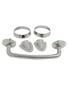 Crown Automotive RT34068 Stainless Steel Windshield Hold-Down Set for 97-06 Jeep Wrangler TJ & Unlimited