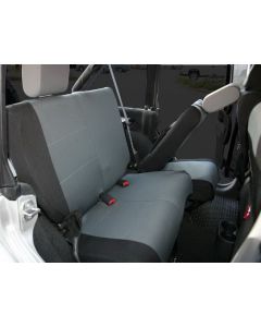 Rampage Products 5057821 Polycanvas Rear Seat Covers in Black & Gray for 07-12 Jeep Wrangler Unlimited JK 4 Door
