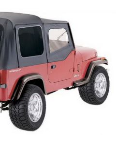 Rampage Products 994150423 Replacement Driver Side Tinted Window in Black Denim for 87-95 Jeep Wrangler YJ Rampage Complete or Rampage Replacement Soft Tops ONLY