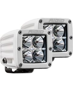 Rigid Industries 602113 White D-Series Pro Hybrid Flood Surface Mount Pair 