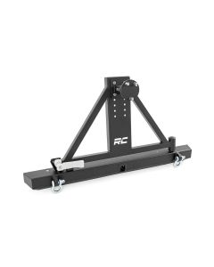 Rough Country 10592A Classic Full Width Rear Bumper with Tire Carrier for 87-06 Jeep Wrangler YJ & TJ