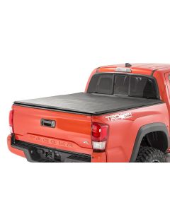 Rough Country 41716501A Soft Tri-Fold Bed Cover for 16-23 Toyota Tacoma with 5' Bed