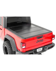 Rough Country 47620500 Low Profile Hard Tri-Fold Tonneau Cover for 20-21 Jeep Gladiator JT