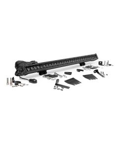 Rough Country  30in LED Light Bar with Hood Mount Kit for 18-22 Jeep Wrangler JL & Gladiator JT