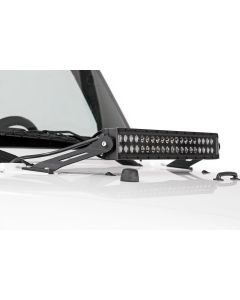 Rough Country 70533 20in LED Light Bar Hood Mount Kit for 07-18 Jeep Wrangler JK