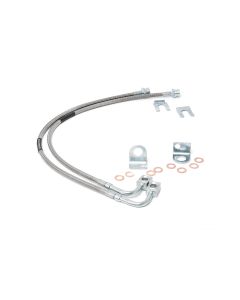Rough Country 89707 Front Stainless Steel Brake Lines for 07-18 Jeep Wrangler JK