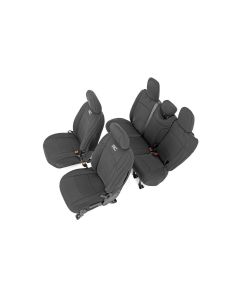 RC FR/RR SEAT COVERS BLK JLU W/ ARMREST