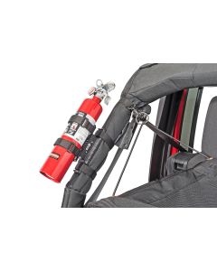 Rugged Ridge 11238.40 Elite Quick Release Fire Extinguisher Holder for 76-20 Jeep CJ and Wrangler YJ, TJ, JK, JL and Gladiator JT