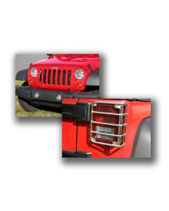 Rugged Ridge  Front & Rear Euro Guards in Stainless for 07-18 Jeep Wrangler JK