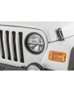 BEZELS HEADLAMP 97-06 WRANGLER BLACK
