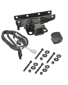 Rugged Ridge 11580.52 Receiver Hitch with Wiring Harness & Jeep Logo Plug for 07-18 Jeep Wrangler JK