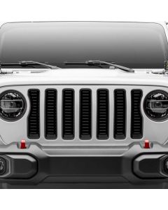 T-Rex 6204931 Billet 1-Pc Black Aluminum Grille without Forward Facing Camera  for 18-20 Jeep Wrangler JL
