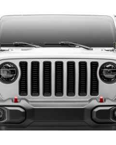 T-Rex 6204931 Billet 1-Pc Black Aluminum Grille without Forward Facing Camera  for 18-20 Jeep Wrangler JL