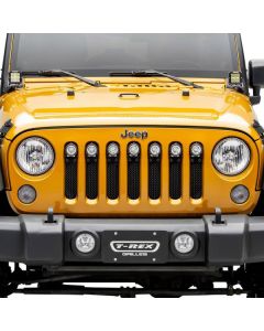 T-Rex 6314841-BR  Stealth Torch Series Black Mesh Grille with LED Lights for 07-18 Jeep Wrangler JK
