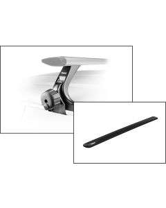 Thule  Rapid Gutter Foot Pack with 60" WingBar Evo 150 Kit for 07-21 Jeep Wrangler JL & JK with Factory Hardtop