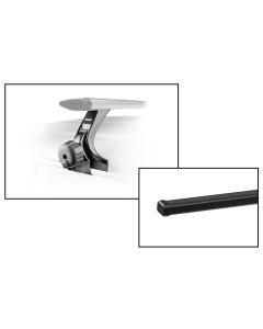 Thule  Rapid Gutter Foot Pack with 60" SquareBar 150 for 07-19 Jeep Wrangler JK & JL with Factory Hardtop