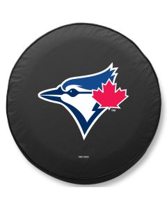 Toronto Blue Jays Tire Cover - Size A (34"x8") on Black Vinyl