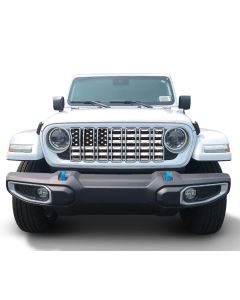 Distressed Black and White  2024 Jeep Wranger Grille