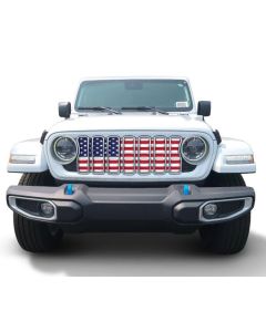 Under The Sun Inserts  American Flag Series Grille Insert for 24 Jeep Wrangler JL and Gladiator JT