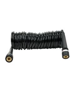 30Ft. Coil Hose, PU, Inside braided, Quick Connect Coupler on both ends