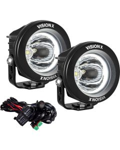 Vision X 9891729 3.7" Round Optimus Series Halo LED Lamp Kit 