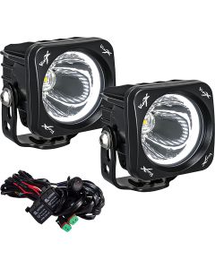 Vision X 8981705 3" Square Optimus Series Halo LED Lamp Kit 