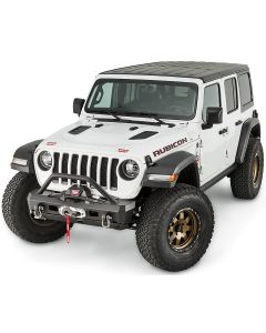 WARN 101330 Elite Series Stubby Front Bumper with Grille Guard for 18-20 Jeep Wrangler JL and Gladiator JT