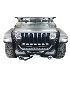 Warrior Products 6537 MOD Series Front Stubby Bumper with Brush Guard for 18-20 Jeep Wrangler JL & Gladiator JT
