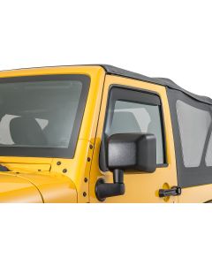 WeatherTech 80443IM Front Side Window Deflectors in Dark Smoke for 07-18 Jeep Wrangler JK