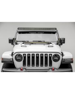 ZROADZ Z374831-KIT4 Roof Level Mounting Kit with a 50" LED Light Bar & (4) 3" LED Pods  for 18-21 Jeep Wrangler JL & Gladiator JT