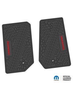 07-13 Jeep JK 2 Dr Front -Tire Tread/Scorched Earth Scene w/ Sahara Insert - Black w/ Red Insert