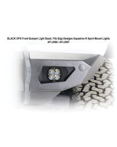 2021+ Bronco Black Ops Baja Squadron Round Front Light Bezel (pair) (Black Powder Coated)