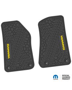 18-24 Jeep JL 2 Dr Front -Tire Tread/Scorched Earth Scene w/ Sahara Insert - Black w/ Yellow Insert