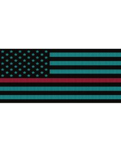 UTS JK BLK/LITE BLU RED LINE GRILLE INS