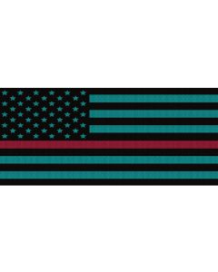 UTS JK BLK/LITE BLU RED LINE GRILLE INS