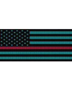 UTS JK BLK/LITE BLU RED LINE GRILLE INS
