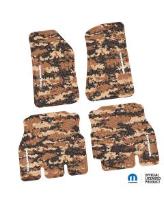 18-24 Jeep JLU 4 Dr Front and Rear -Tire Tread/Scorched Earth Scene w/ Wrangler Insert - Cyberflage w/ White Insert