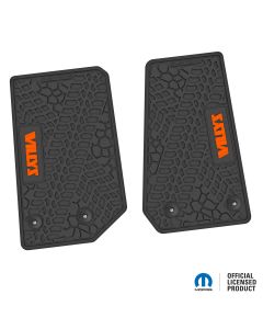 14-18 Jeep JK 2 Dr Front -Tire Tread/Scorched Earth Scene w/ Willys Insert - Black w/ Orange Insert
