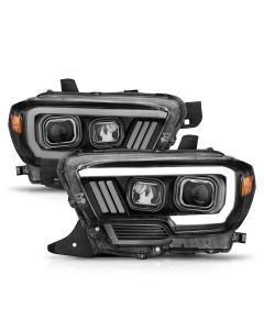 Anzo USA  Projector Plank Style Headlight Black for 16-23 Toyota Tacoma 