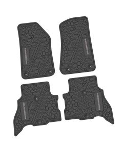 21-24 Jeep 4xe Front and RearTire Tread/Scorched Earth Scene w/ Rubicon Insert - Black w/ Silver Insert