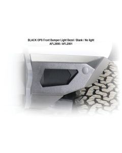 2021+ Bronco Black Ops Blank Front Light Bezel (pair) (Black Powder Coated)