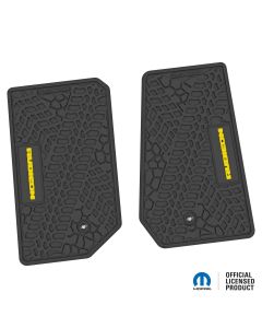 07-13 Jeep JK 2 Dr Front -Tire Tread/Scorched Earth Scene w/ Rubicon Insert - Black w/ Yellow Insert