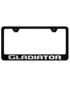 Automotive Gold  Laser Etched Stainless Gladiator License Plate Frame 