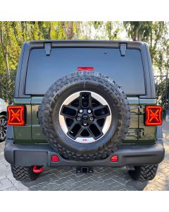 American Modified  Arrow LED Tail Lights with Smoked Black Lens for 07-26 Jeep Wrangler JK & JL